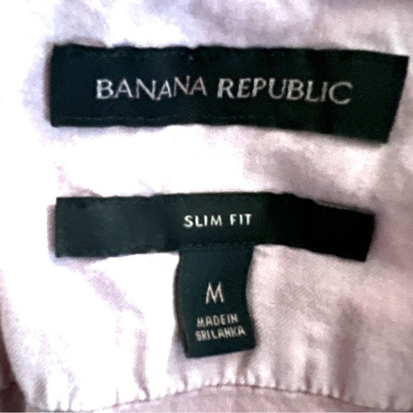 Banana Republic Mauve Men’s Casual Button Down Shirt 100% Cotton Size Medium EUC - Picture 4 of 5